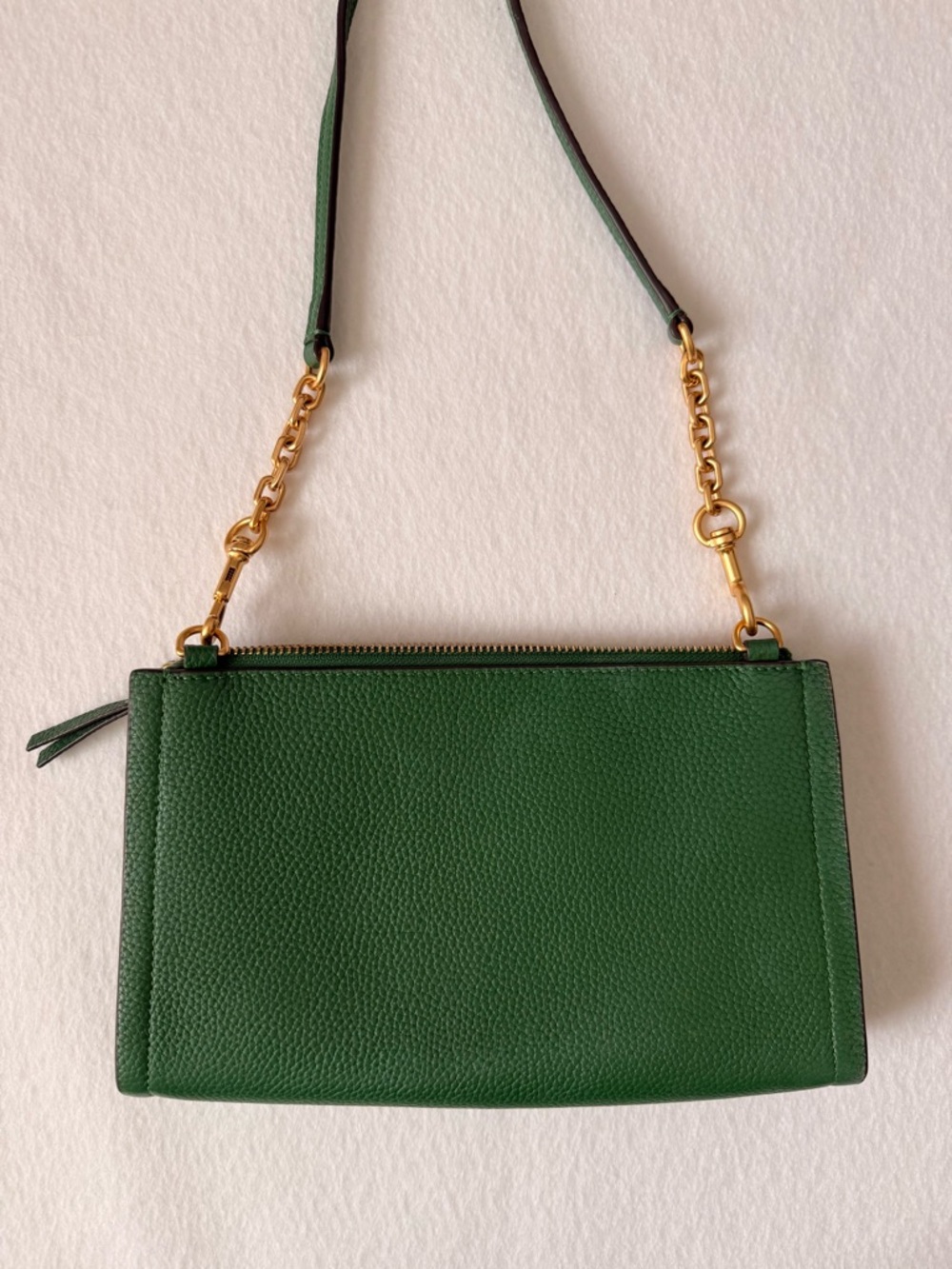 Tory Burch Carson Zip Top Crossbody Bag Green - Picture 2 of 9